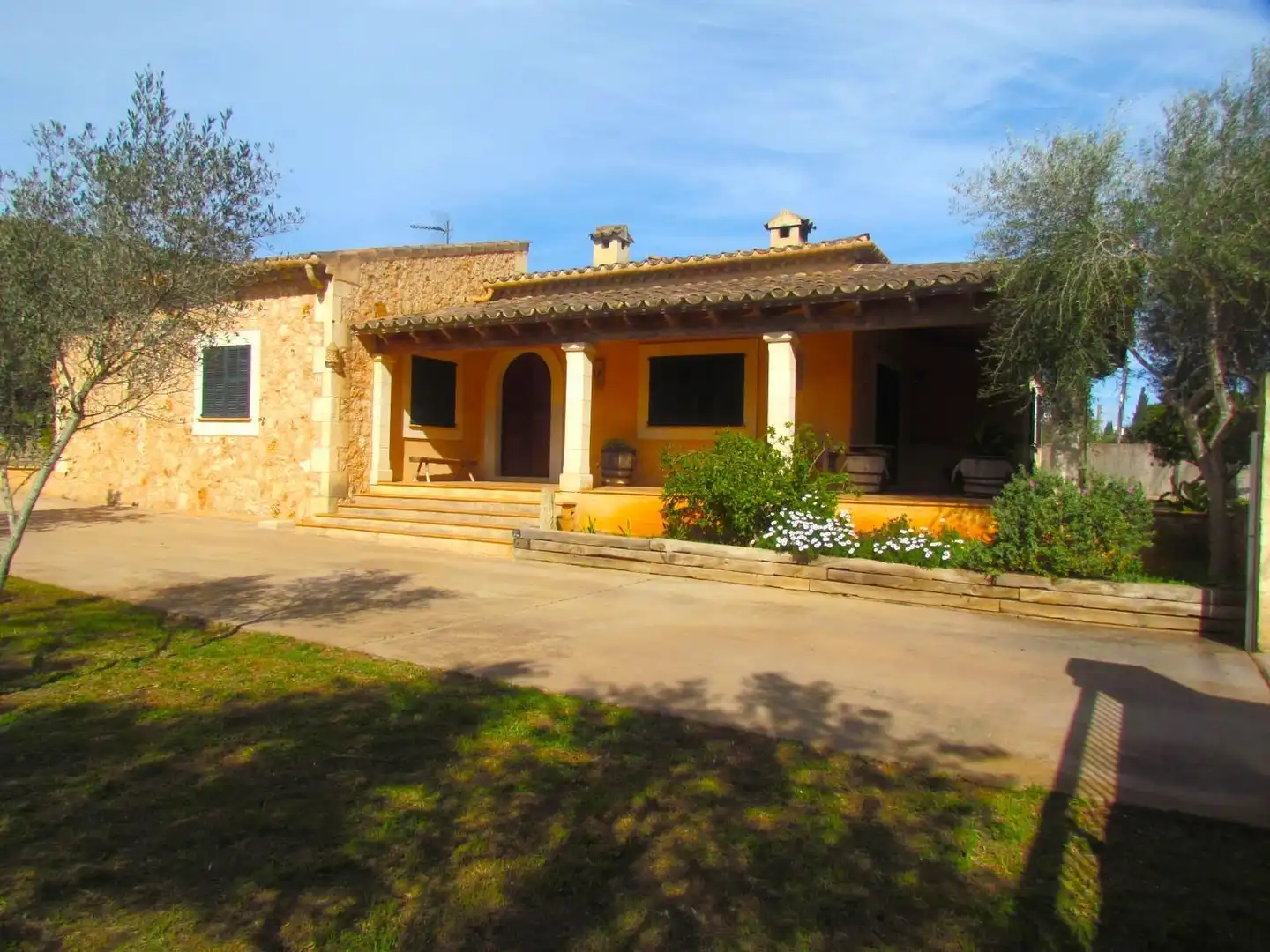 Jardín de Finca rústica de alquiler en Santa Eugènia con Aire acondicionado, Jardín privado y Terraza