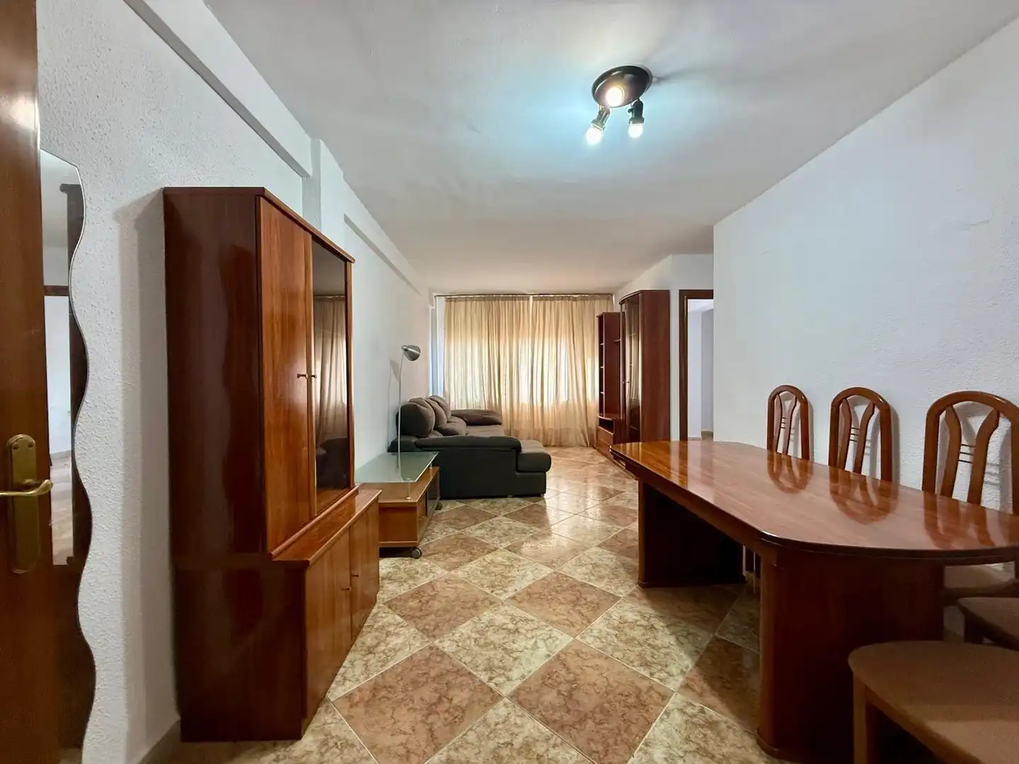Living room of Flat for sale in Málaga  with Terrace, Furnished and Balcony