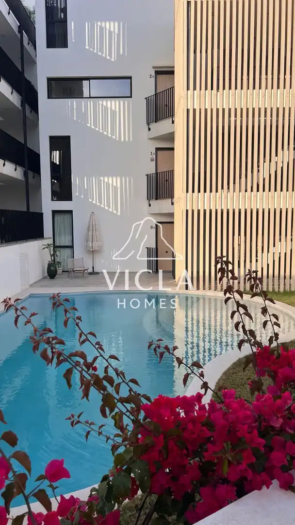 Schwimmbecken von Wohnung zur Miete in Santa Eulària des Riu mit Klimaanlage, Heizung und Terrasse