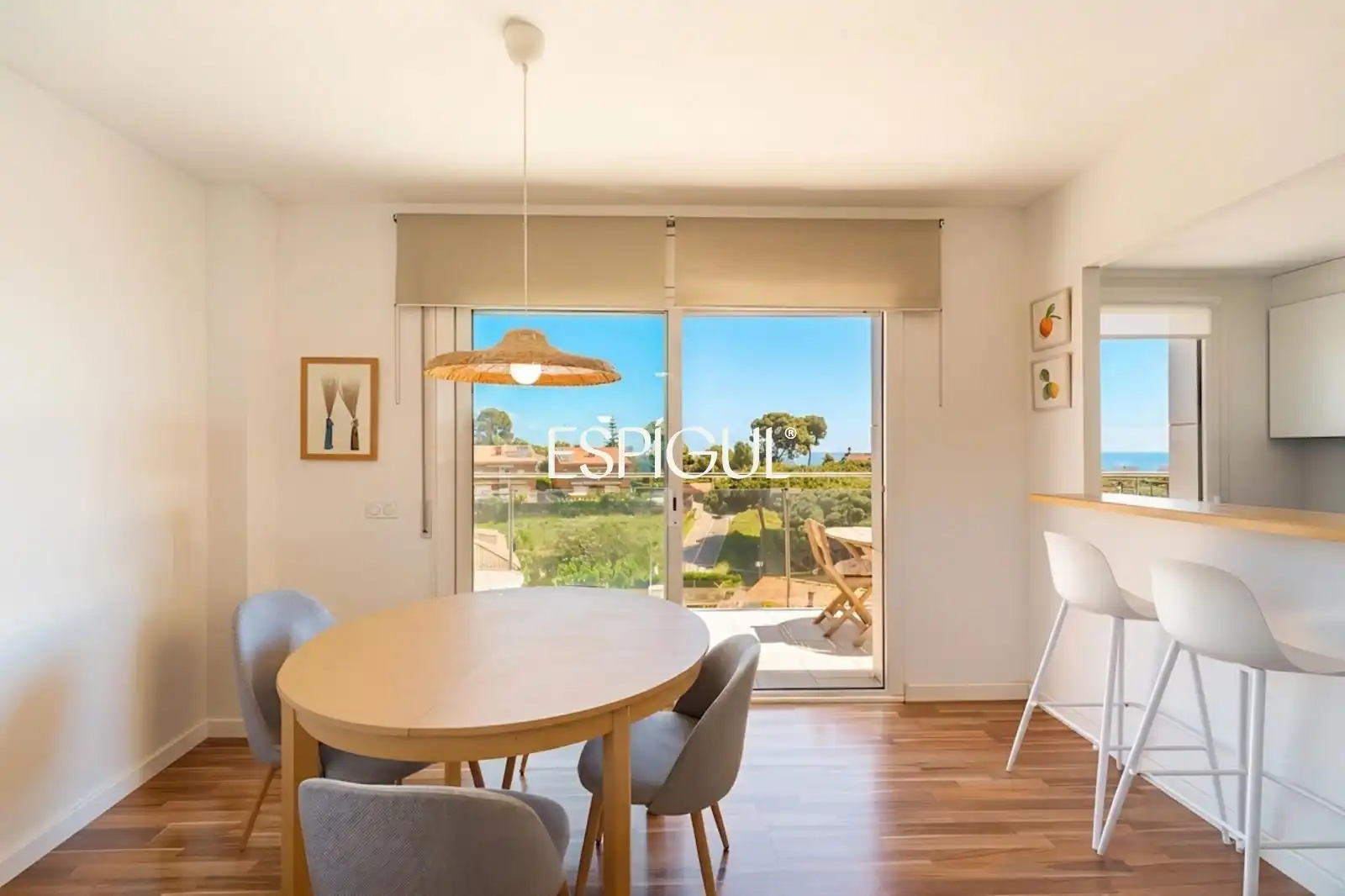 Dining room of Flat for sale in Sant Andreu de Llavaneres  with Air Conditioner, Heating and Parquet flooring
