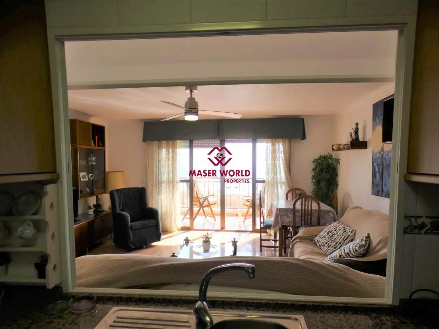 Sala de estar de Apartamento en venta en Mazarrón con Amueblado y Balcón