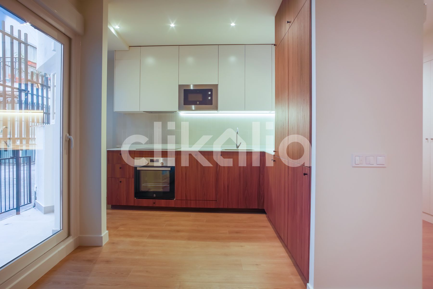 Kitchen of Flat for sale in  Madrid Capital  with Air Conditioner, Heating and Terrace