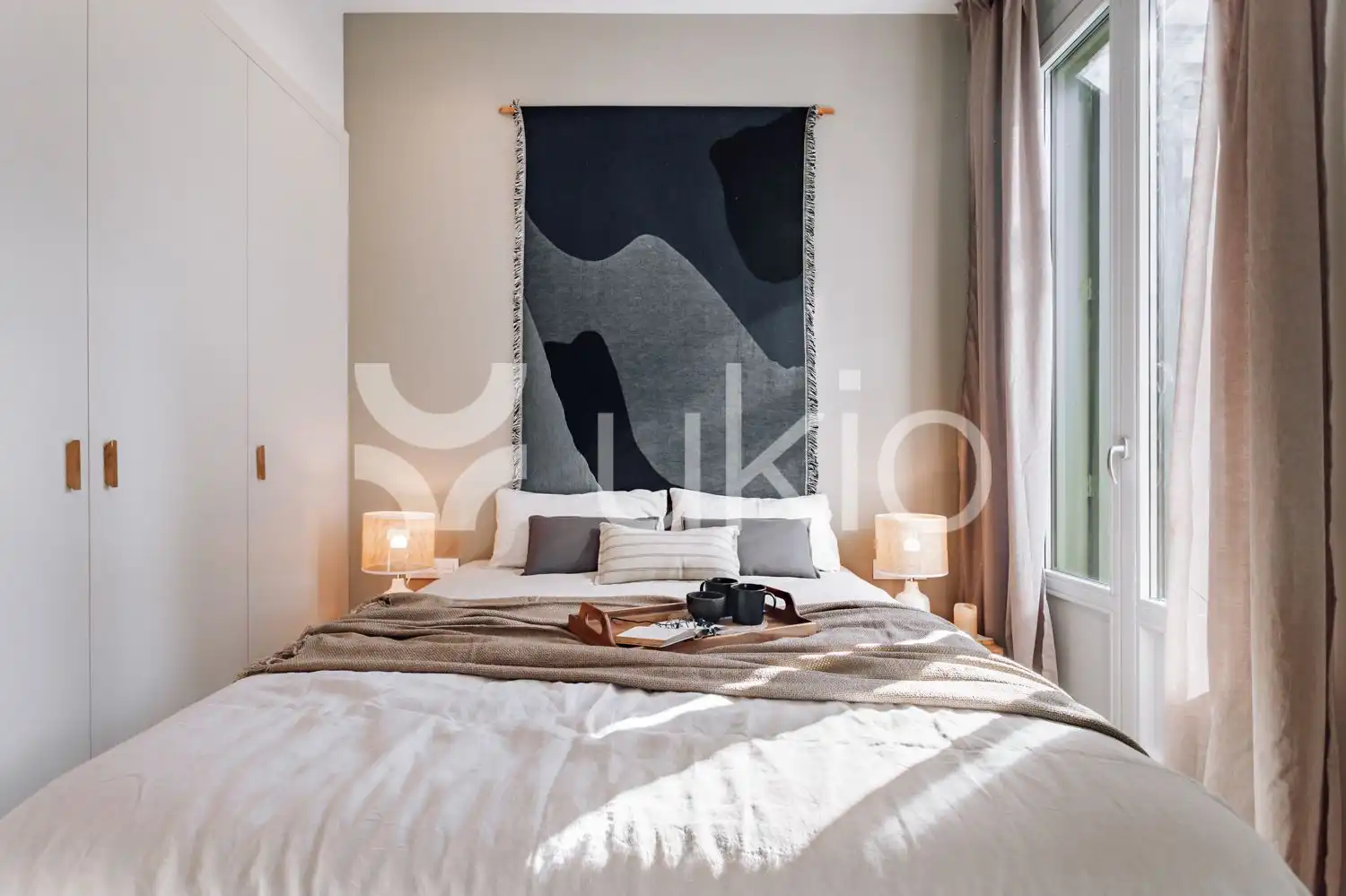 Habitación de Apartamento de alquiler en Barcelona con Aire acondicionado, Calefacción y Amueblado