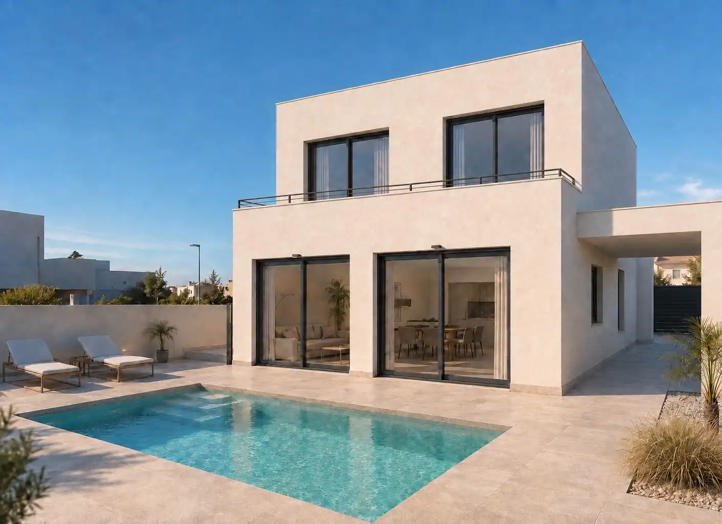 Chalet de obra nueva con piscina en venta en El Mojón