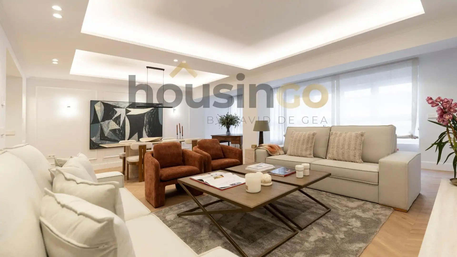 Sala de estar de Piso en venta en  Madrid Capital con Aire acondicionado, Calefacción y Parquet