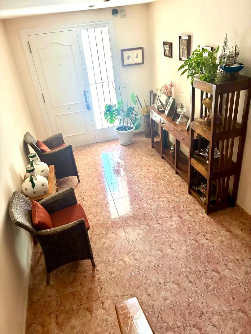 Wohnzimmer von Einfamilien-Reihenhaus zum Verkauf in Canet de Mar mit Heizung, Terrasse und Ofen