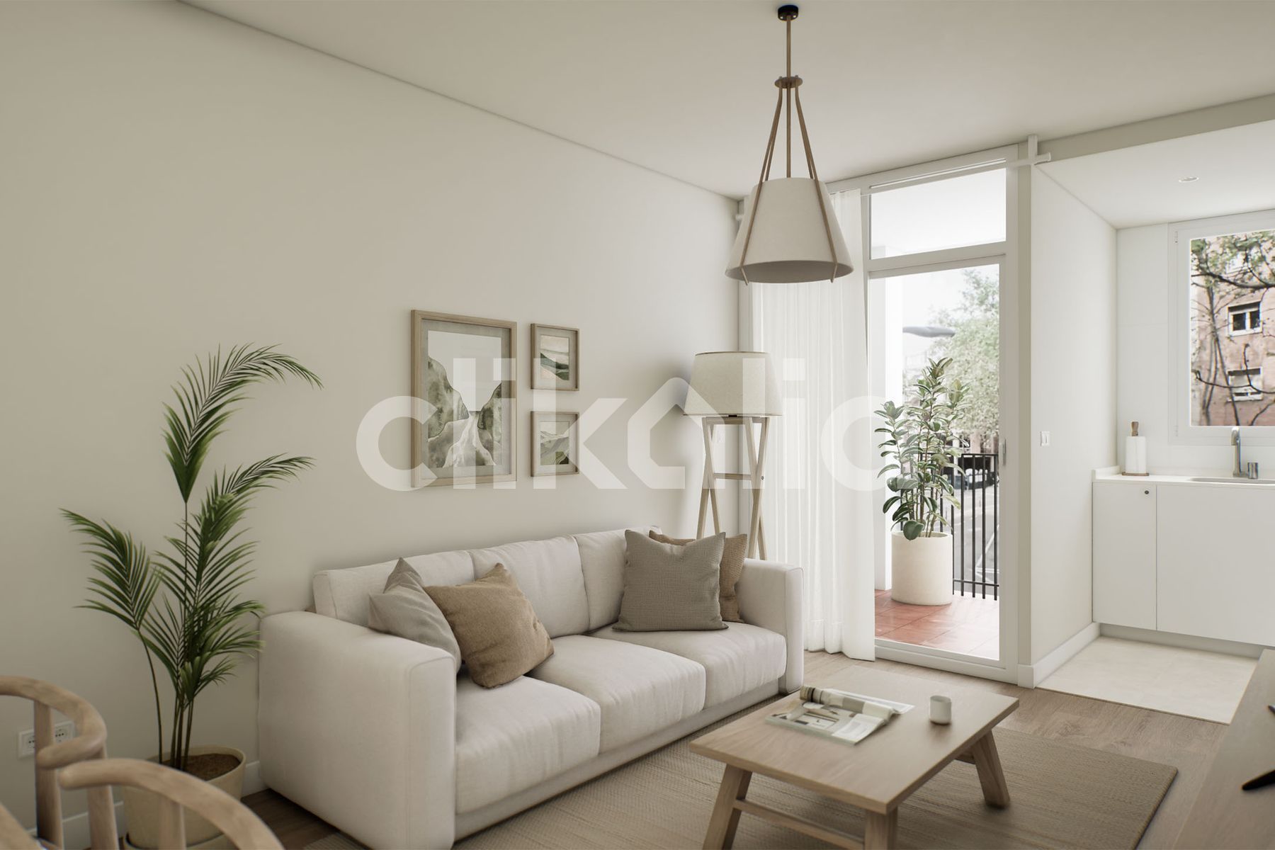 Living room of Flat for sale in  Barcelona Capital  with Air Conditioner, Heating and Terrace