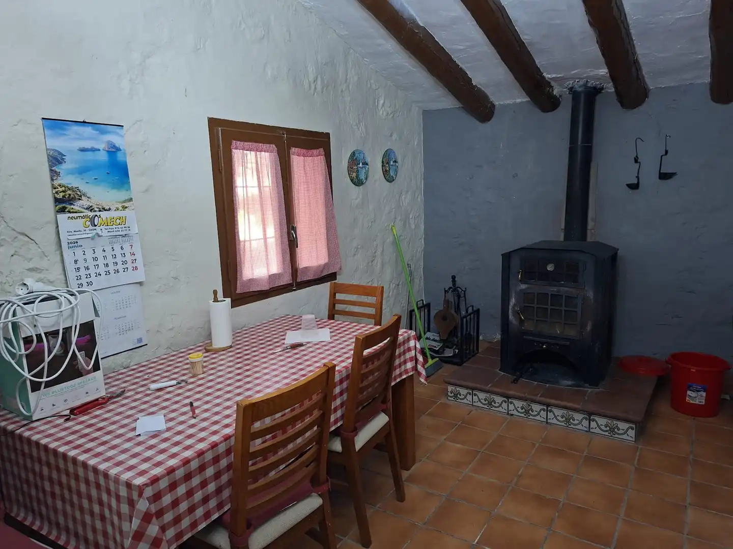Dining room of Country homes for sale in Caspe  with Private garden, Swimming Pool and Furnished