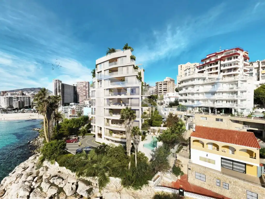 Vista exterior de Dúplex en venta en Finestrat con Aire acondicionado, Calefacción y Jardín privado
