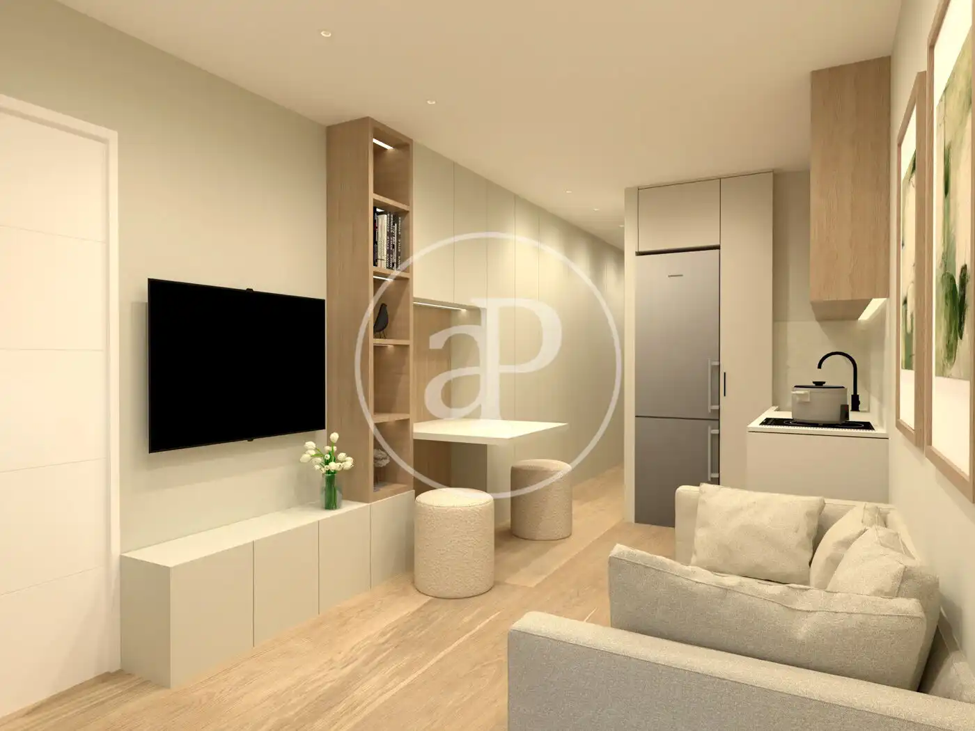 Wohnzimmer von Wohnung zum Verkauf in Barcelona mit Heizung und Terrasse