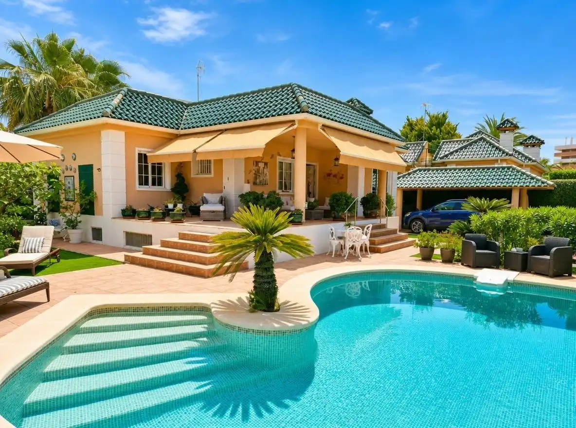 Detached house with pool for sale in Los Arenales del Sol