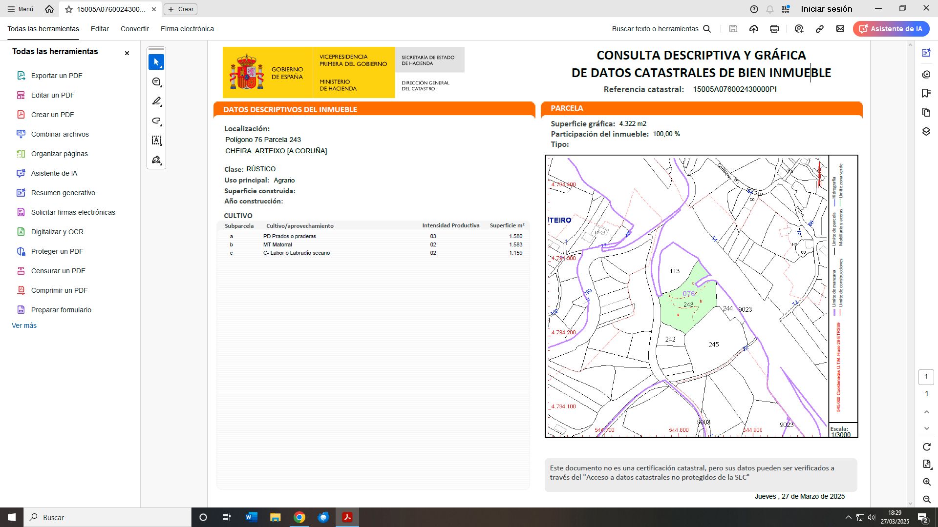 Terreno en venta en Arteixo