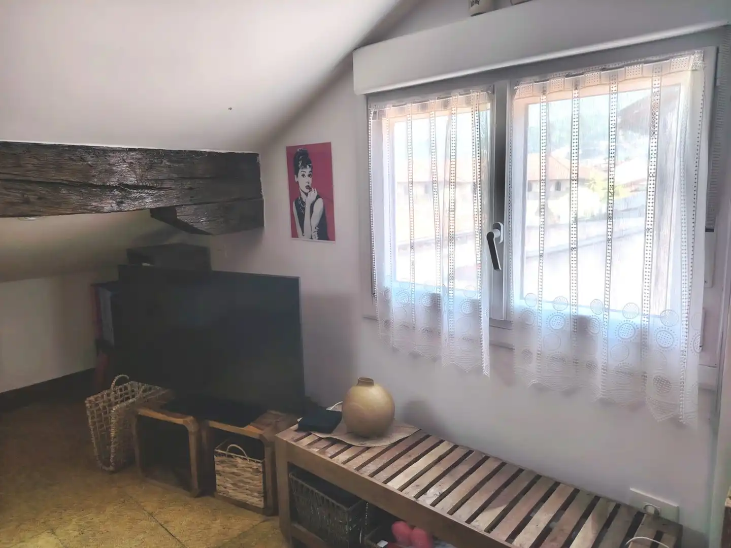 Living room of Attic for sale in Bilbao   with Air Conditioner and Heating