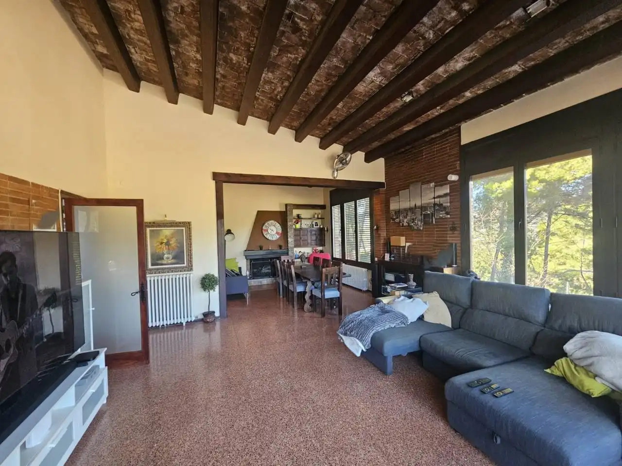 Sala de estar de Casa o chalet en venta en Matadepera con Calefacción, Parquet y Terraza