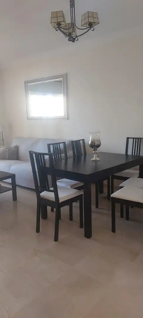 Esszimmer von Wohnung zur Miete in Manilva mit Klimaanlage, Heizung und Privatgarten