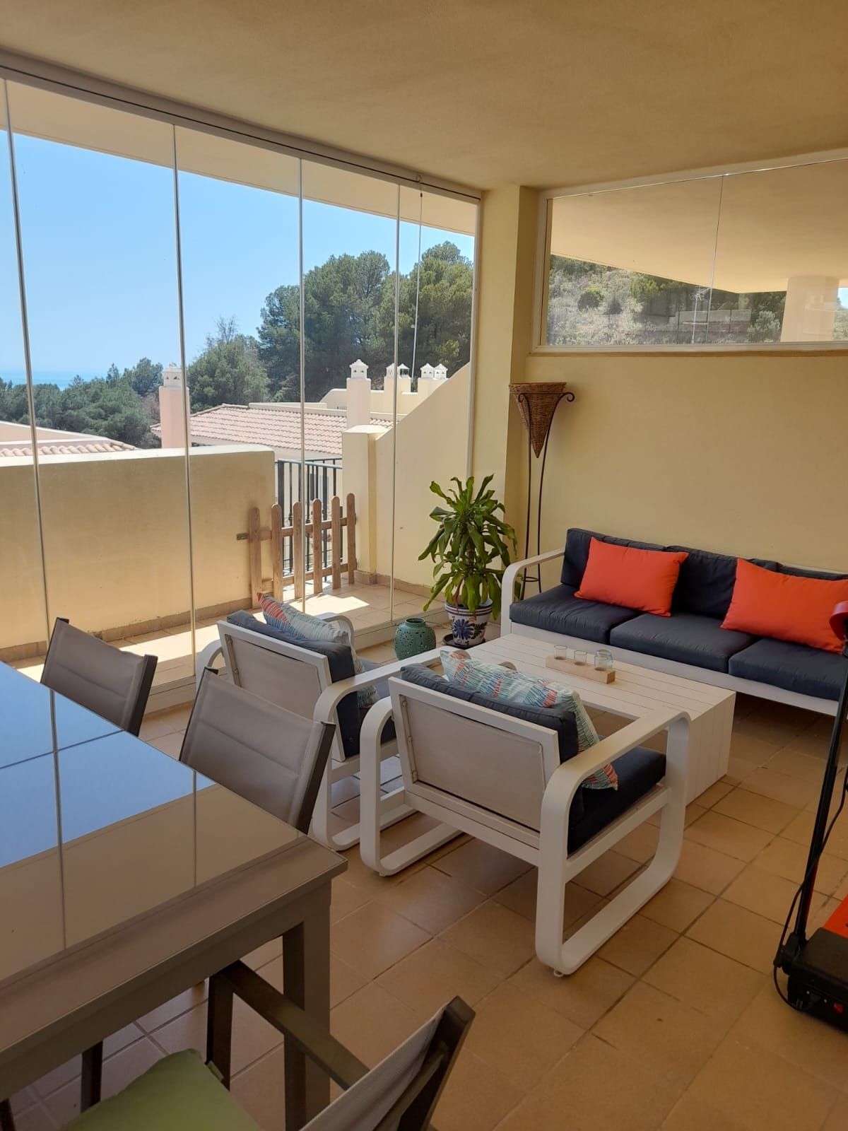 Terrace of Flat for sale in Mijas  with Air Conditioner, Heating and Private garden