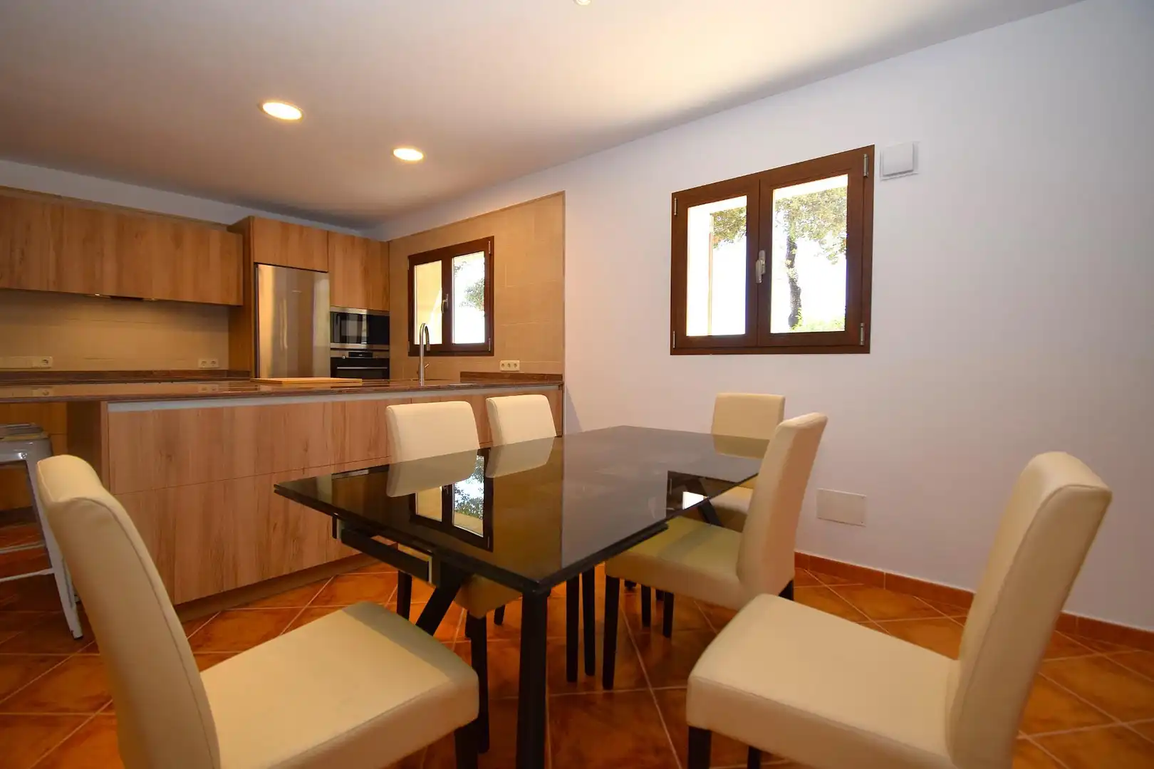 Dining room of Country homes for rent in Sineu  with Air Conditioner, Private garden and Terrace