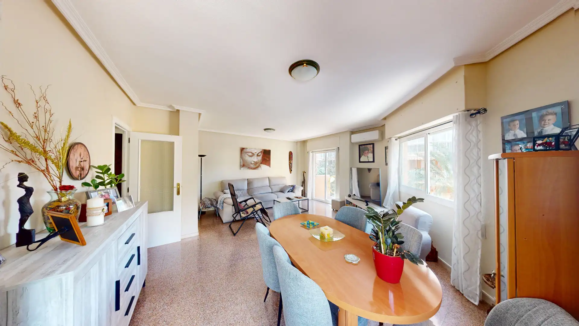 Living room of Flat for sale in Alicante / Alacant  with Air Conditioner and Furnished