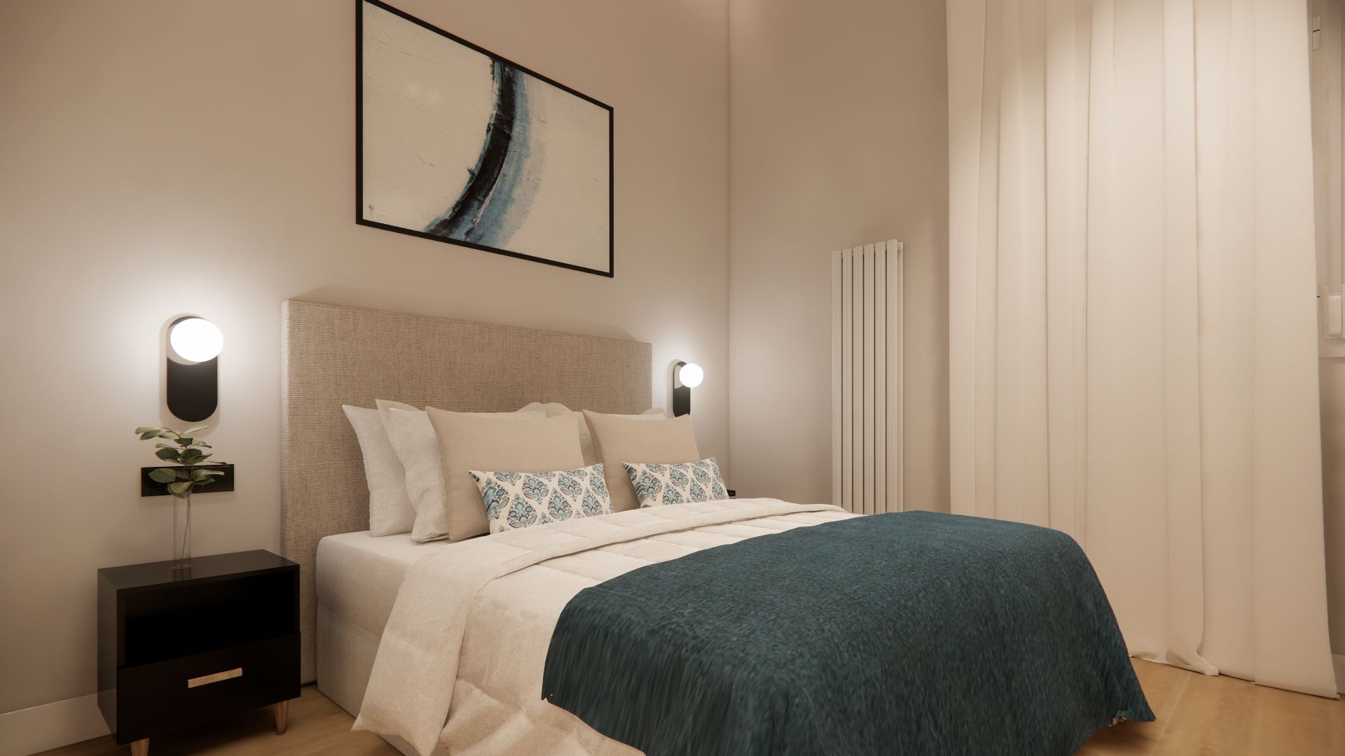 Bedroom of Flat for sale in  Madrid Capital  with Air Conditioner, Heating and Furnished