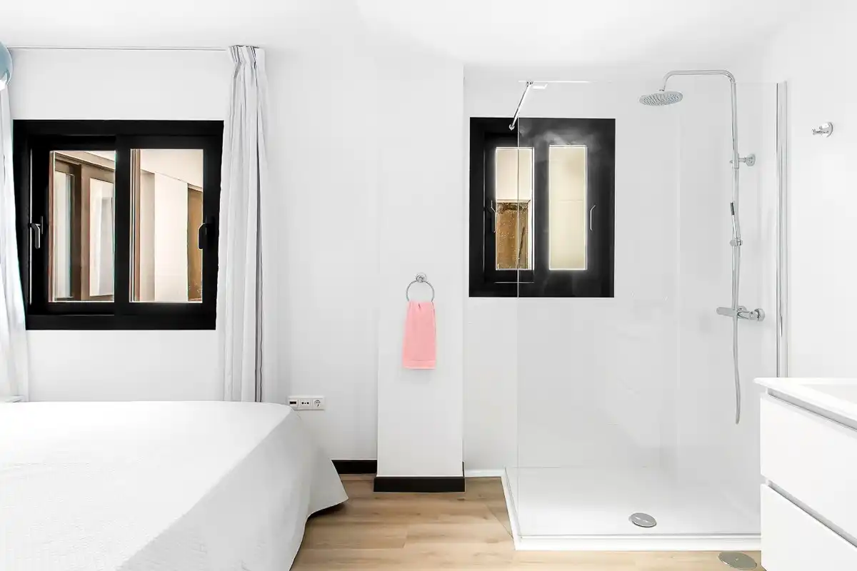 Schlafzimmer von Erdgeschoss zum Verkauf in Mijas mit Klimaanlage, Terrasse und Schwimmbad