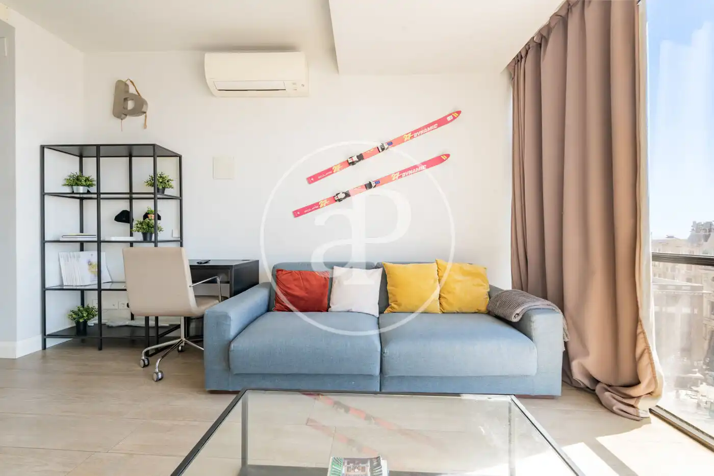 Wohnzimmer von Wohnung zur Miete in Madrid mit Klimaanlage, Heizung und Möbliert