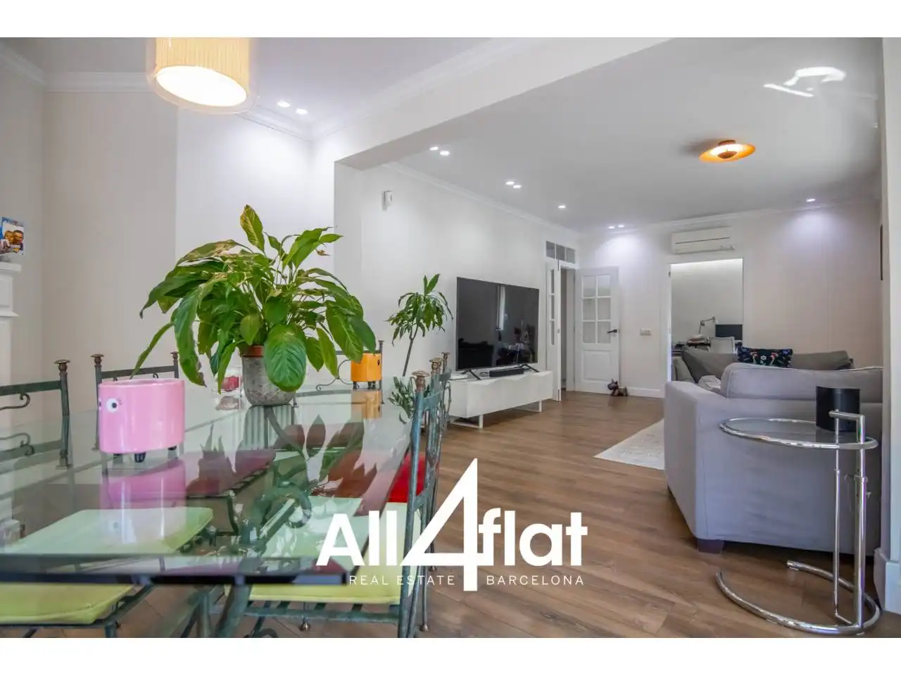 Living room of Flat for sale in Barcelona  with Air Conditioner, Heating and Parquet flooring