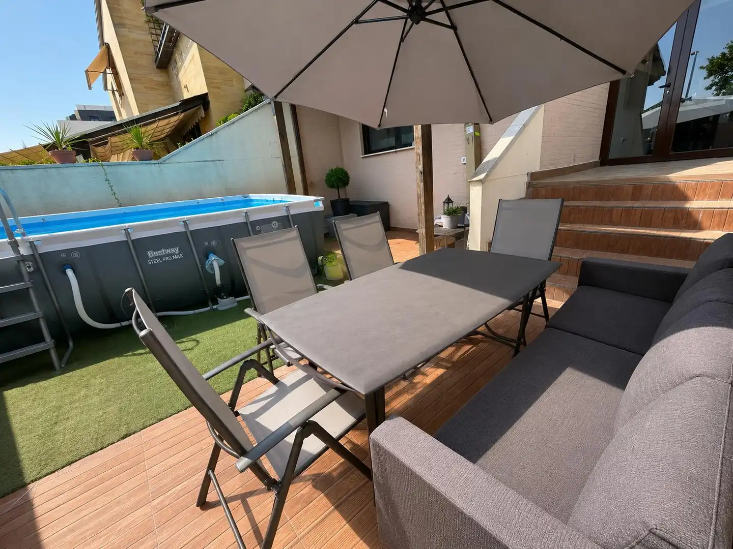Terraza de Casa adosada en venta en Ciudad Real con Aire acondicionado, Calefacción y Jardín privado