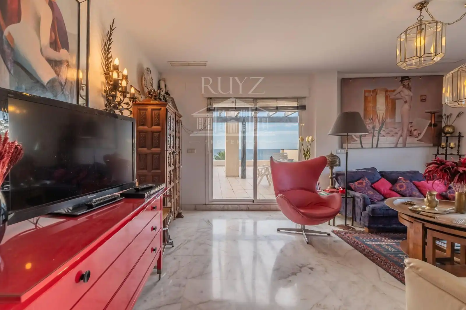Sala de estar de Ático en venta en Salobreña con Aire acondicionado, Calefacción y Terraza