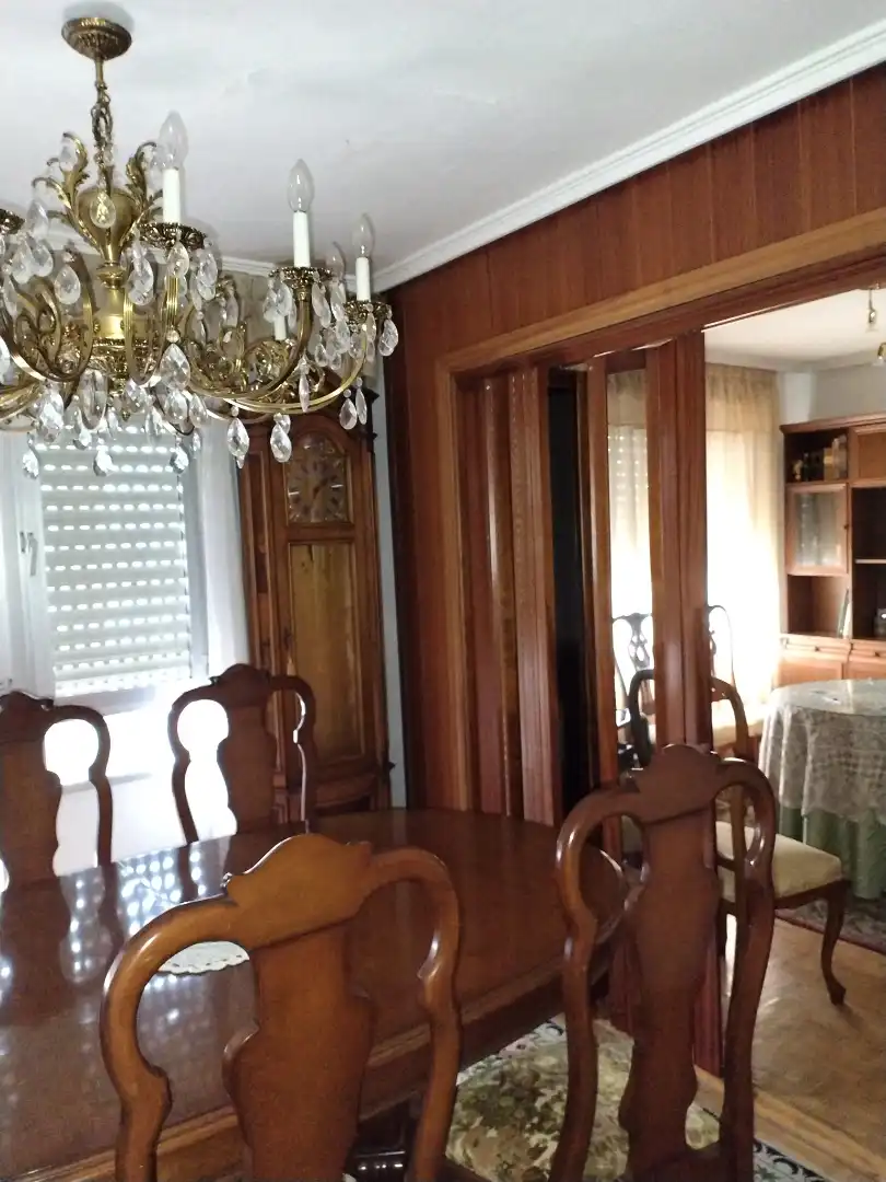 Dining room of Flat for rent in Bembibre  with Heating, Parquet flooring and Storage room