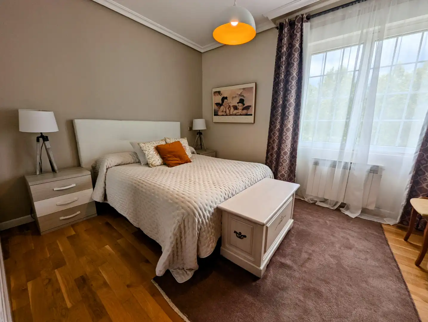 Bedroom of Houses for sale in Villamuriel de Cerrato  with Heating, Furnished and Balcony
