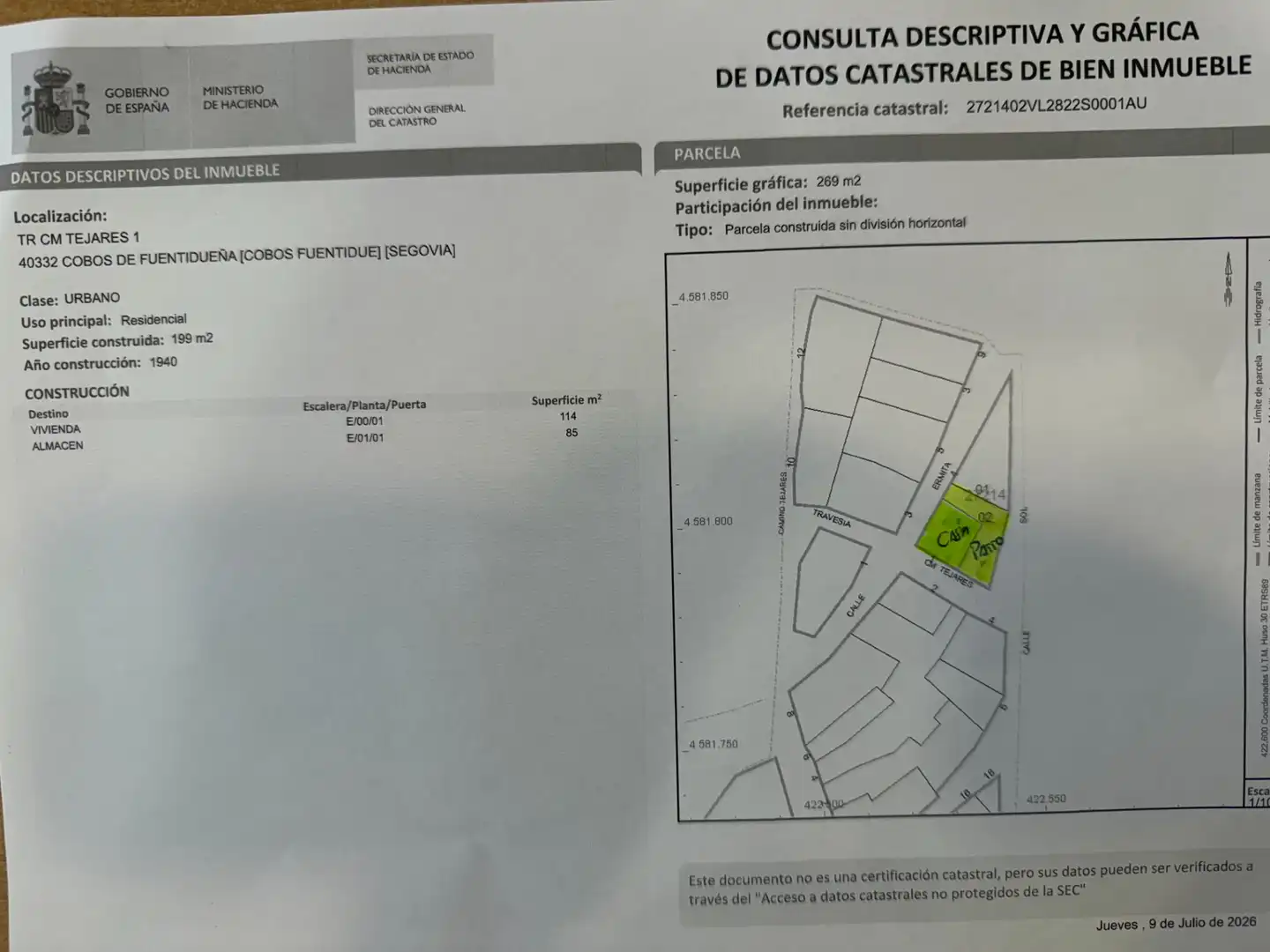 Country homes for sale in Cobos de Fuentidueña  with Heating, Storage room and Furnished