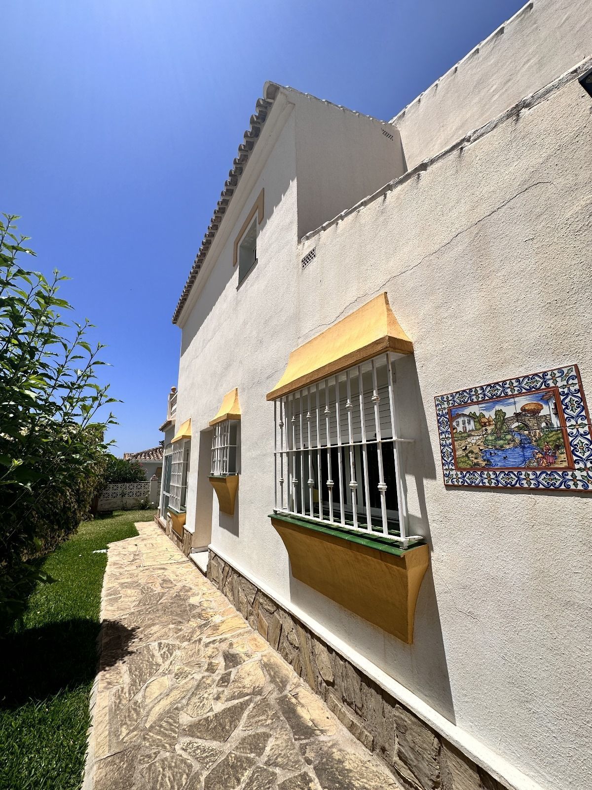 Exterior view of Single-family semi-detached for sale in Torrox  with Terrace, Storage room and Swimming Pool