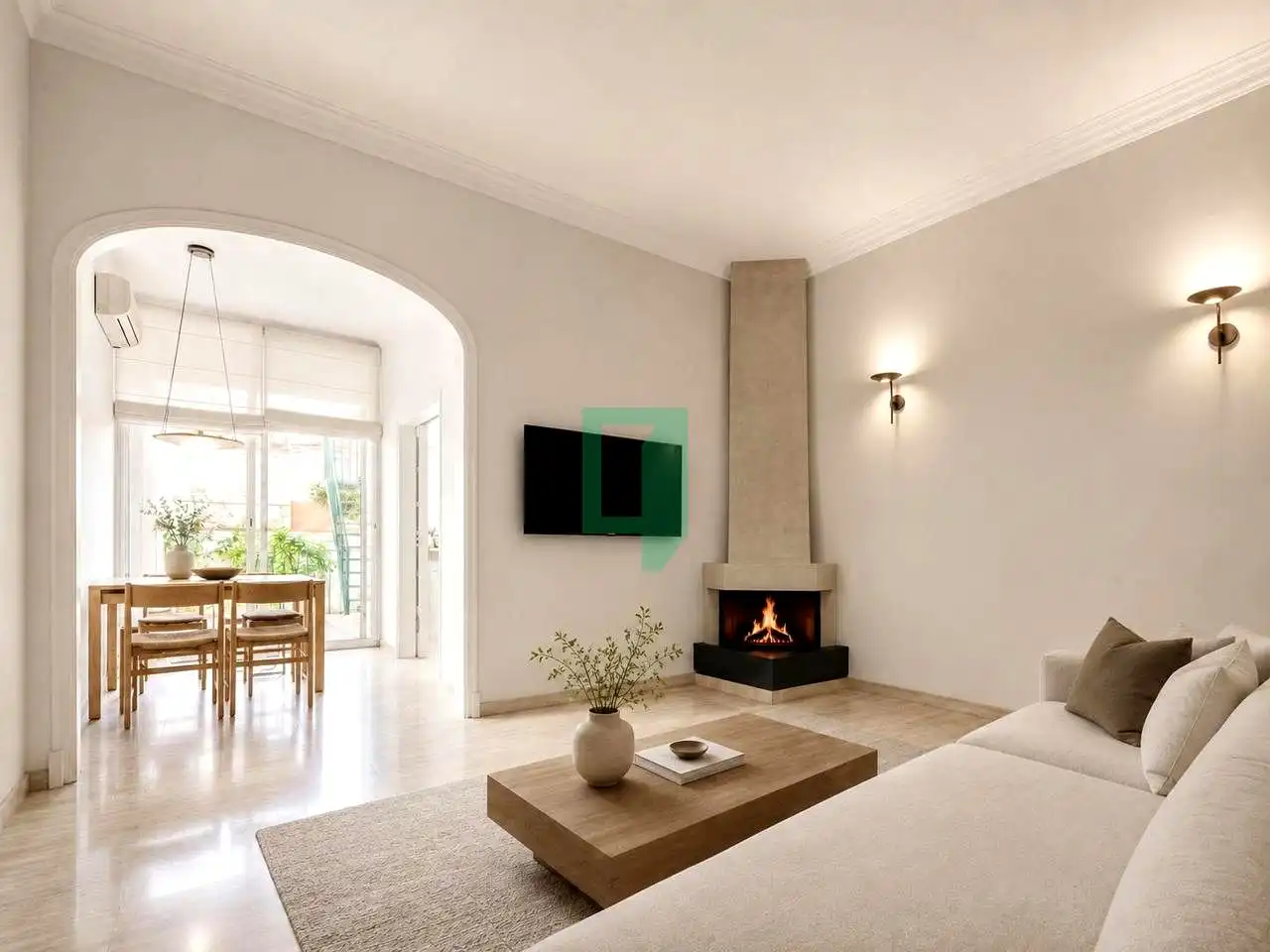 Sala d'estar de Casa o xalet en venda en Badalona amb Aire condicionat, Calefacció i Jardí privat