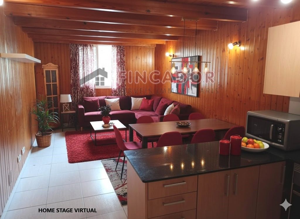 Living room of Flat for sale in  Barcelona Capital  with Heating, Private garden and Parquet flooring
