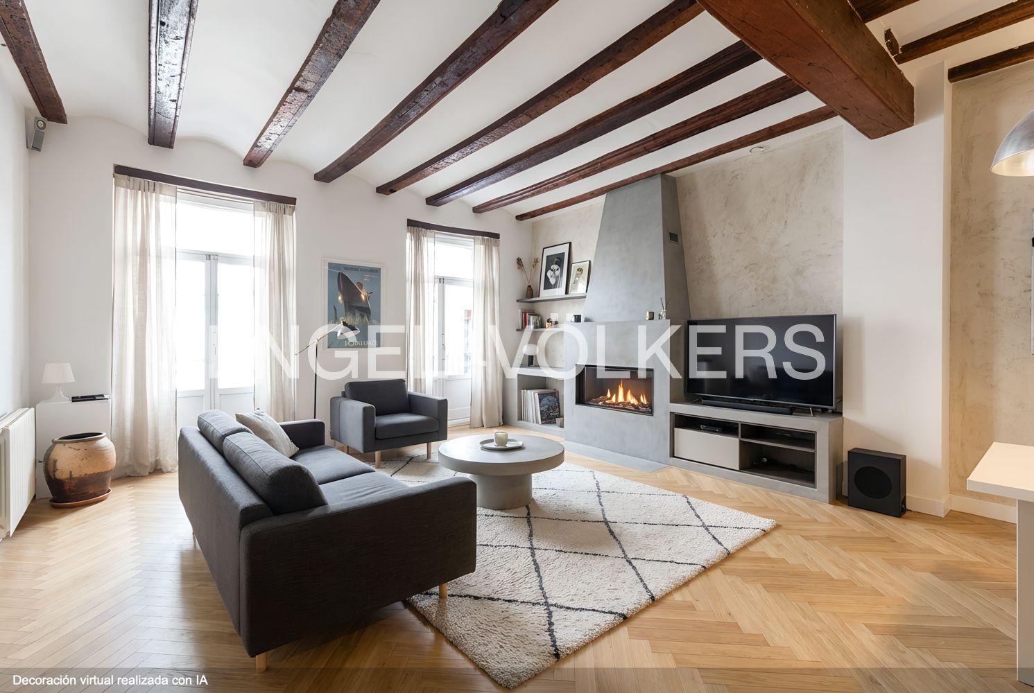 Sala d'estar de Pis en venda en  Valencia Capital amb Aire condicionat, Calefacció i Moblat