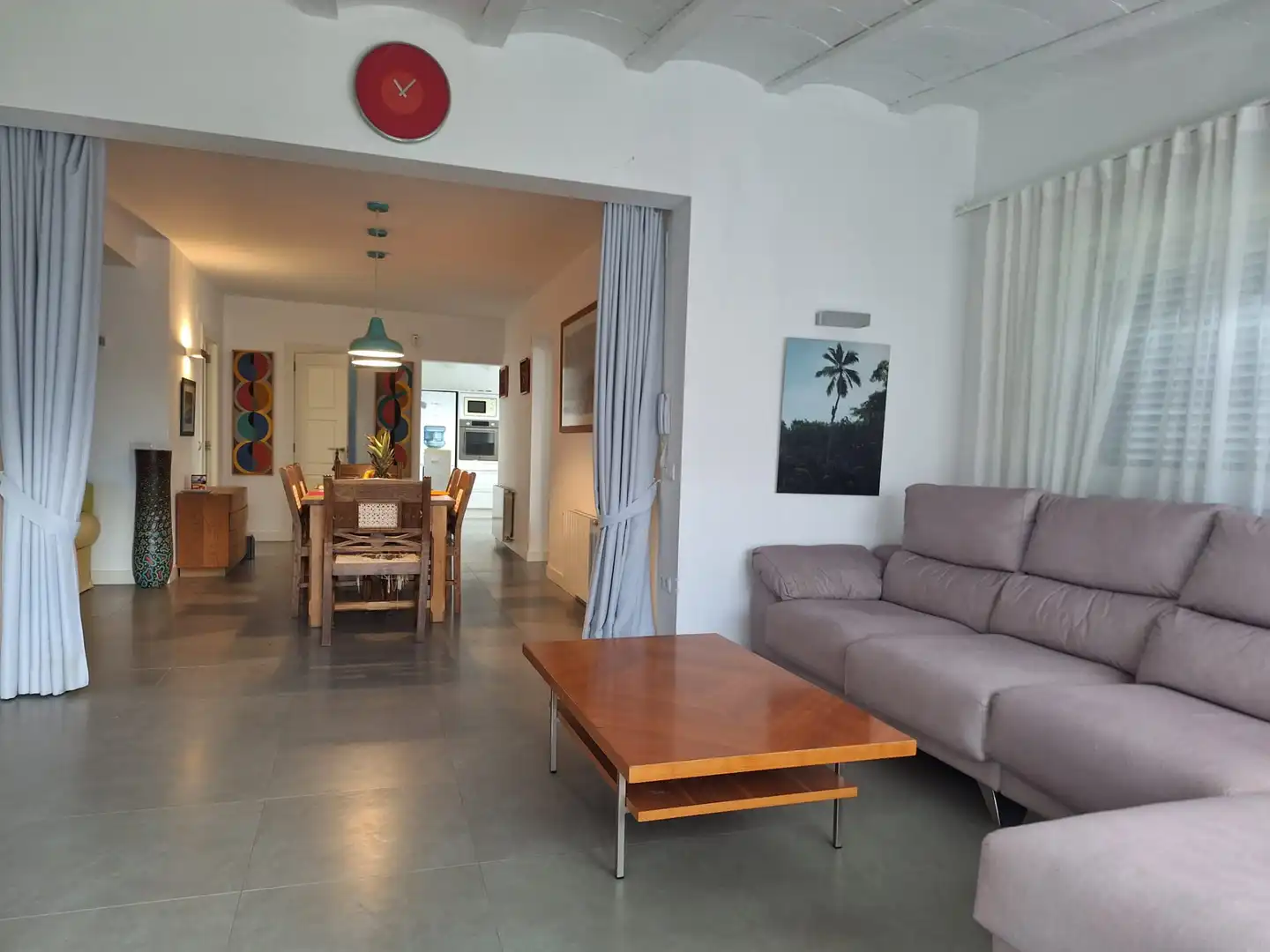 Sala d'estar de Finca rústica en venda en Alfara de la Baronia amb Aire condicionat, Jardí privat i Moblat