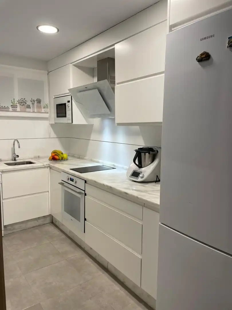 Kitchen of Flat for sale in El Portil  with Terrace, Furnished and Balcony