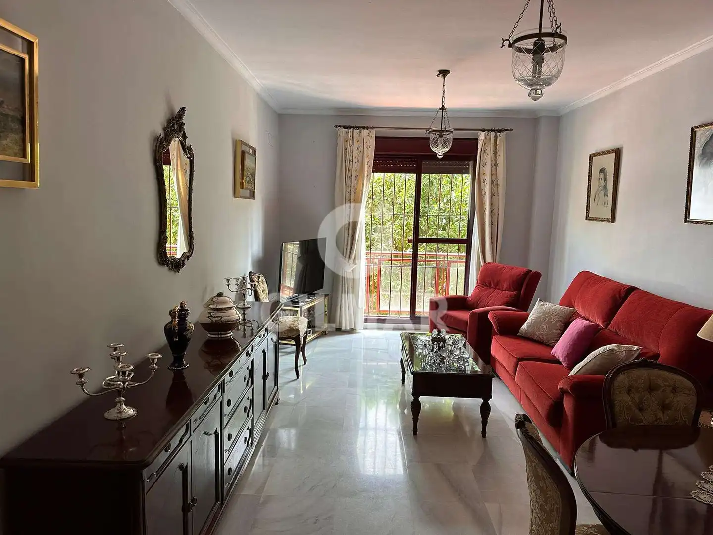 Living room of Flat for rent in Sevilla  with Air Conditioner, Heating and Terrace