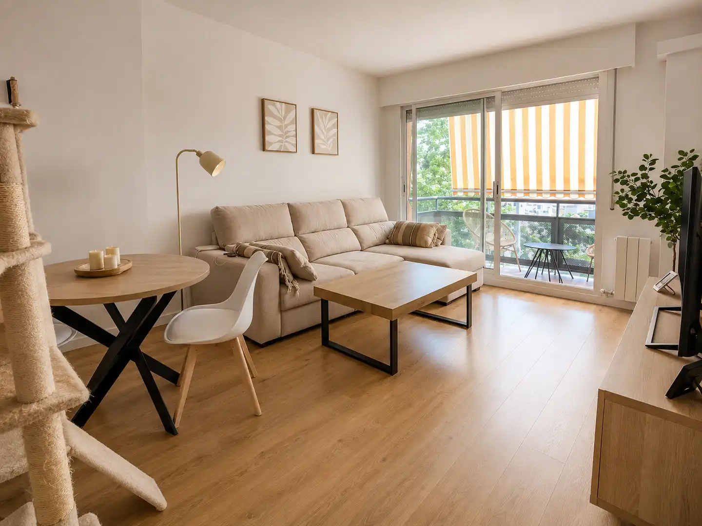 Living room of Flat for sale in Sabadell  with Air Conditioner, Heating and Parquet flooring