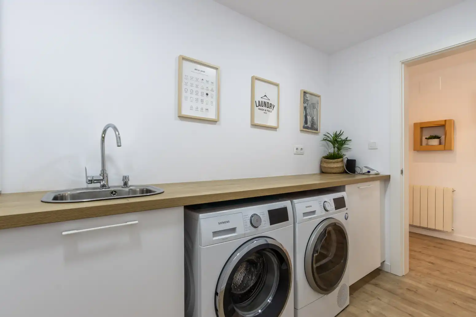 Küche von Wohnung zum Verkauf in Terrassa mit Klimaanlage, Heizung und Parkett