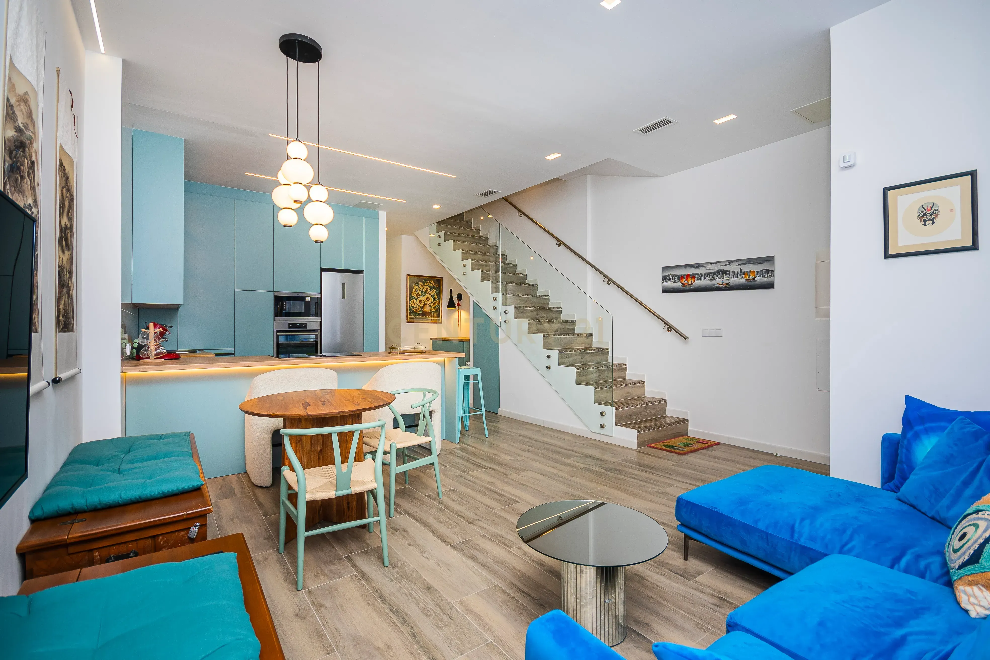 Living room of House or chalet for sale in Alicante / Alacant  with Air Conditioner, Oven and Washing machine