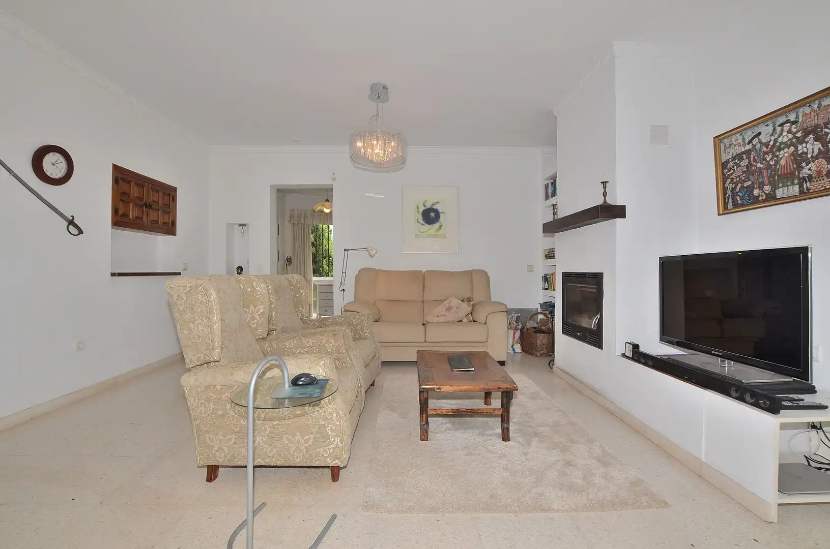 Sala de estar de Casa o chalet en venta en Benalmádena con Aire acondicionado, Jardín privado y Terraza