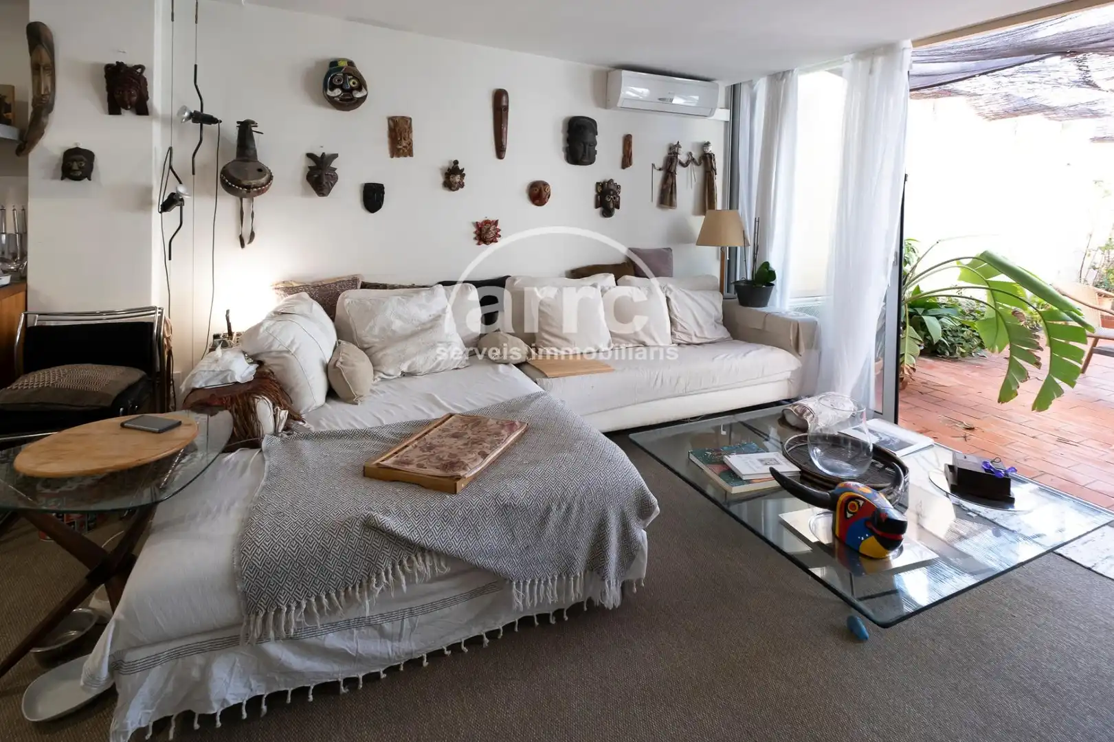 Living room of Flat for sale in Mataró  with Heating, Terrace and Balcony