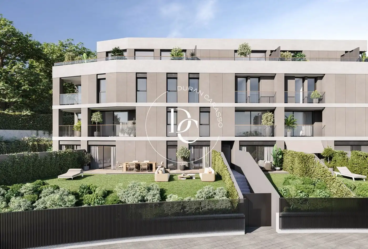Vista exterior de Dúplex en venda en Sitges amb Jardí privat, Terrassa i Traster