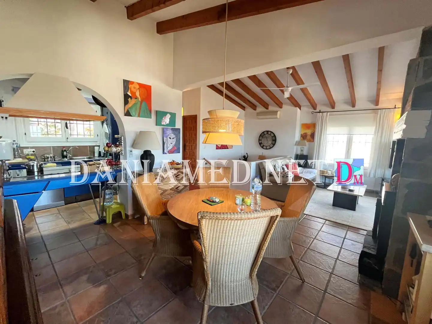 Esszimmer von Haus oder Chalet zum Verkauf in Pego mit Klimaanlage, Heizung und Privatgarten