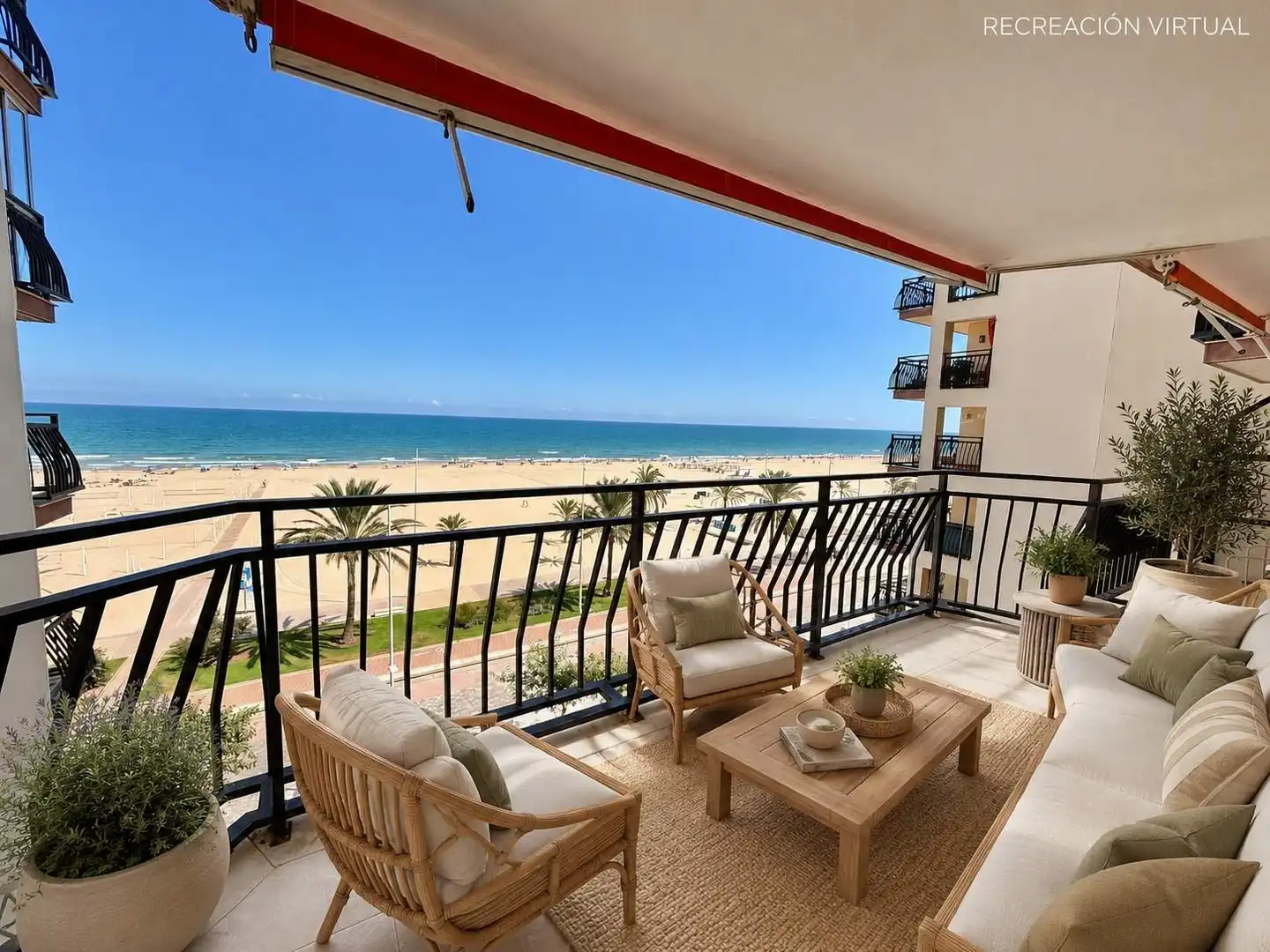 Terrassa de Apartament en venda en Gandia amb Aire condicionat, Jardí privat i Terrassa