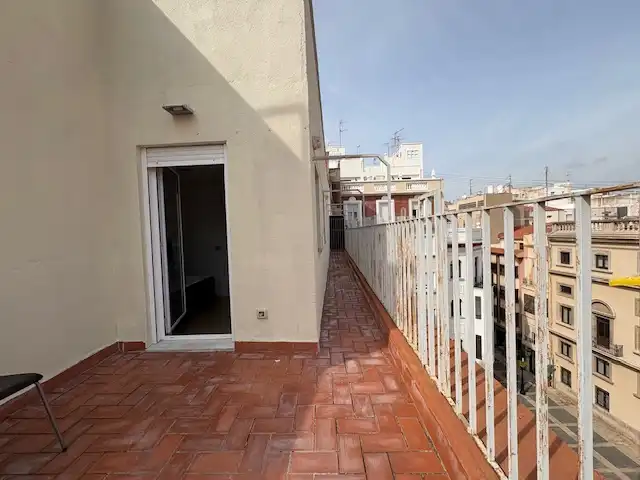 Balcony of Attic for rent in Castellón de la Plana / Castelló de la Plana  with Parquet flooring, Terrace and Furnished