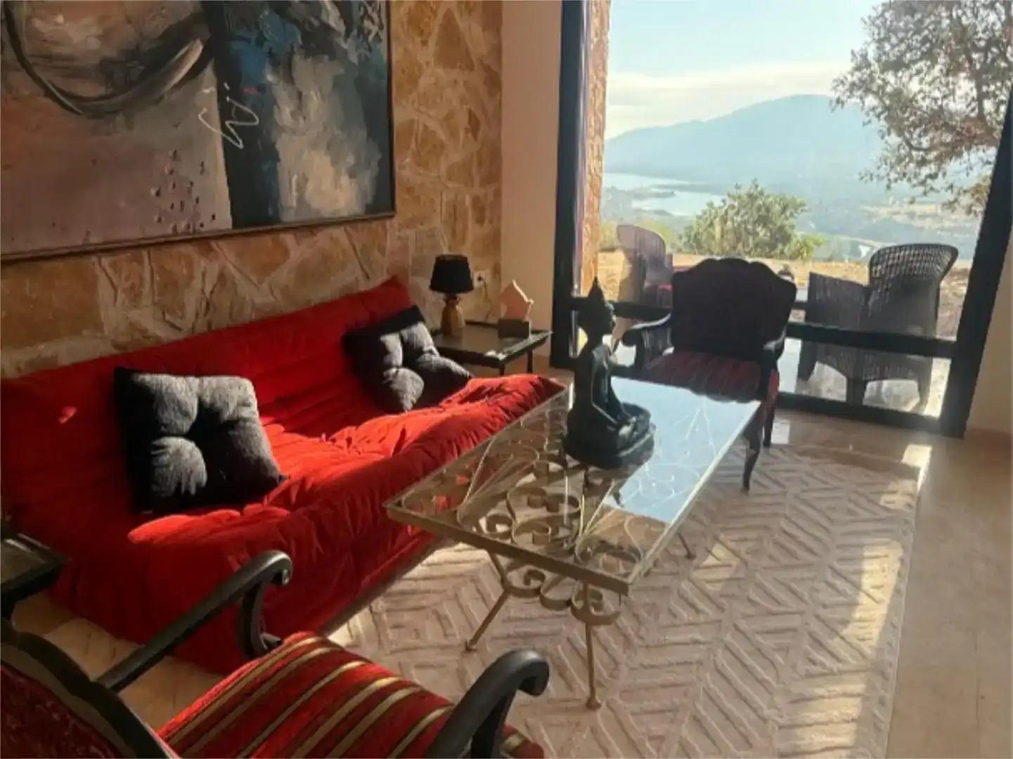 Sala de estar de Casa o chalet de alquiler en Casas del Castañar, Cáceres