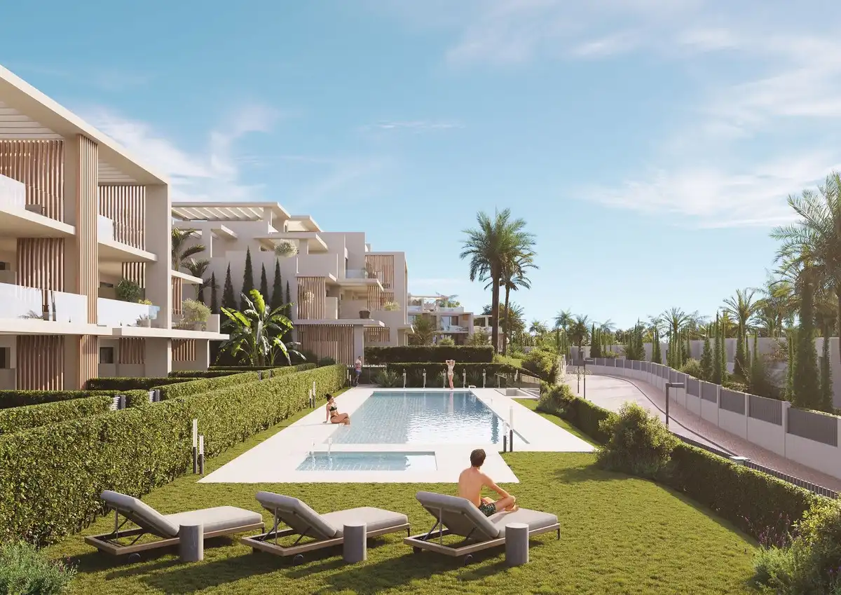 Terraza de Apartamento en venta en Estepona con Aire acondicionado, Terraza y Trastero
