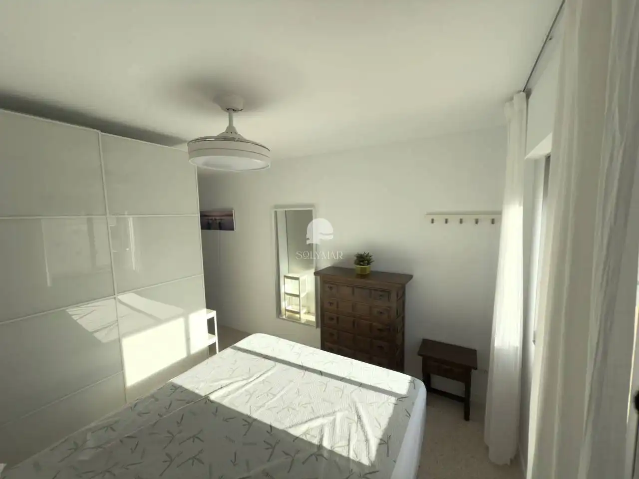 Schlafzimmer von Wohnung zur Miete in Vélez-Málaga mit Klimaanlage, Heizung und Terrasse